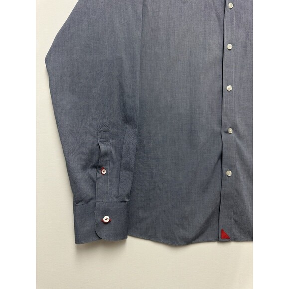 UNTUCKit Shirt Mens 2XL Blue Wrinkle Free Relaxed Fit Pio Cesare Button Down EUC - Picture 5 of 13